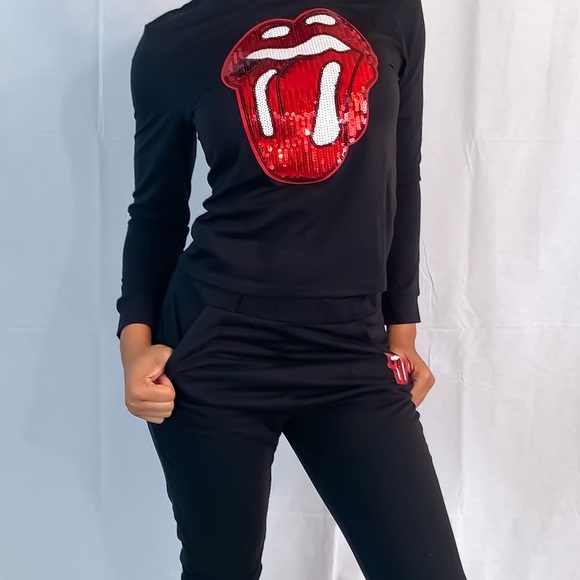 “Rolling Rebel” Black Sweater Set - Picture 2 of 4